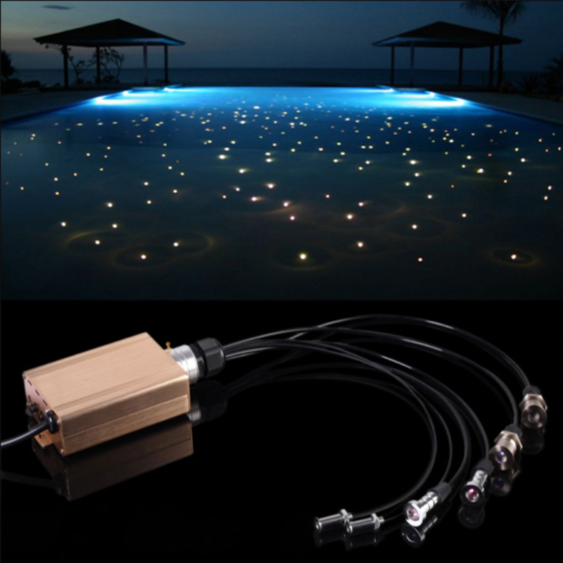 LED Pool Light With Fiber Optic Kits Waterproof Decor Lighting with 45W Engine Outdoor IP68 Pool Ceiling With Remote Controller