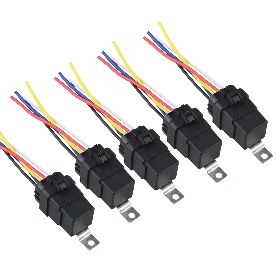 High quality mini auto relay 12v/40A RELAY 5PIN car relay socket wire harness