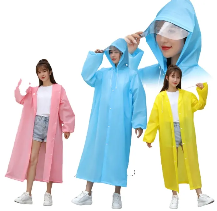 100% waterproof high quality women poncho custom rain coat eva raincoat
