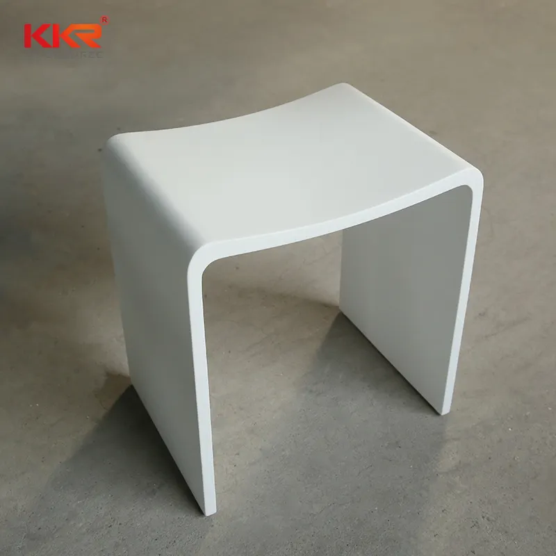 Artificial stone resin acrylic solid surface bathroom chair bath shower bench shower stool