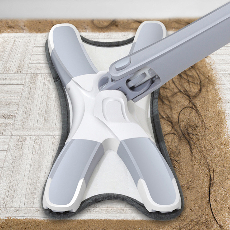 X-type microfiber Hands Free Twist Flat Floor 360 Spin Cleaning Mop With Mop Cloth Replace