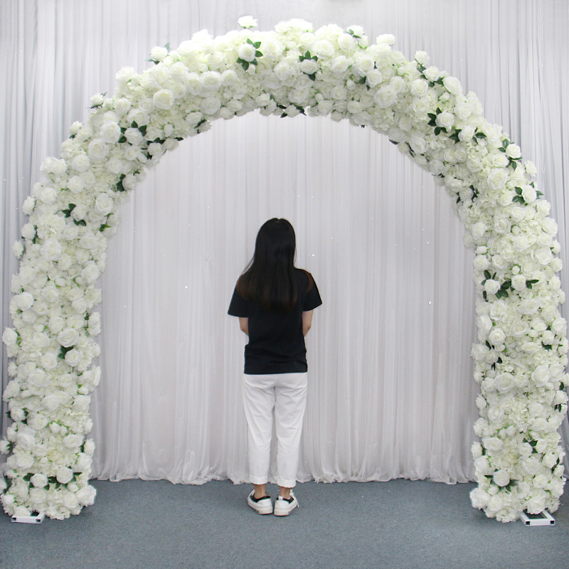 Customized Luxury Rose Flower Arrangement Artificial Flower Row Race Wedding Arch Background Decorative Flower Wall