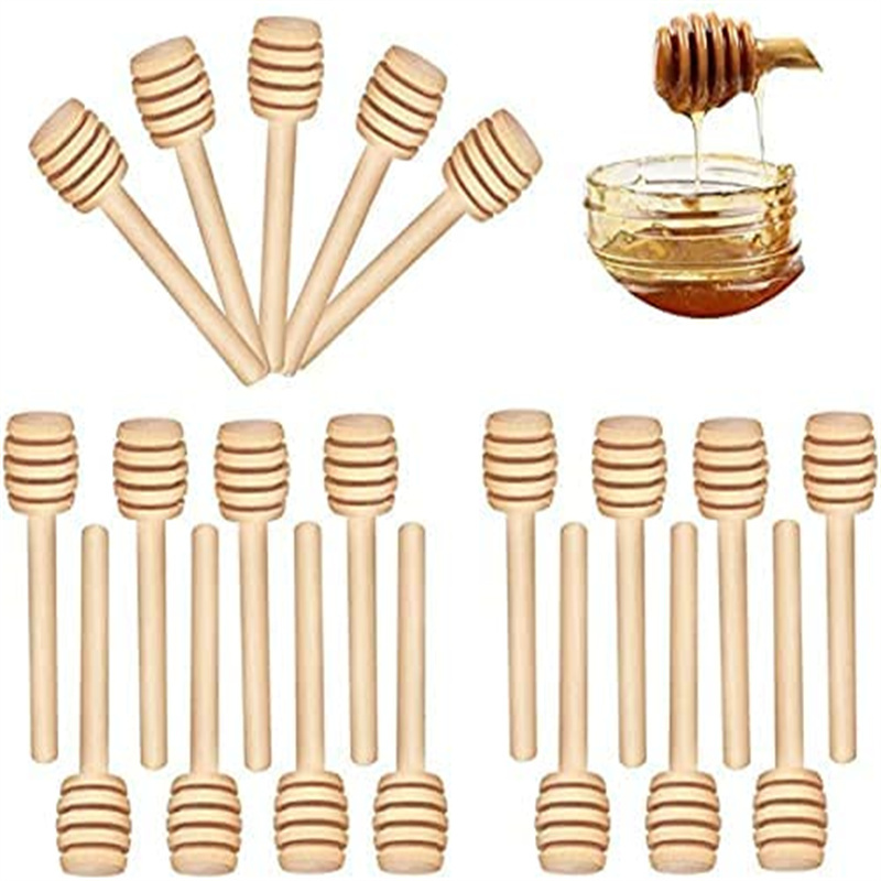 Stick Rod Mason Jar Glass Jars With Wood Honey Dipper Plastic With Zipper