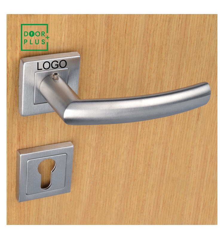 Customized European Interior Stainless Steel 304/316 Push Wooden Door Fire Lever Door Handle On Rose