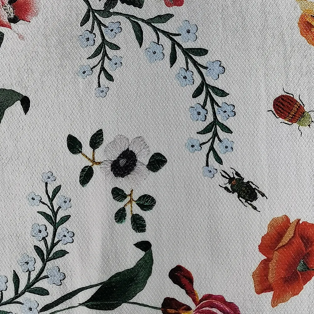 Premium supplier new customized floral digital printed stretch rayon viscose fabric