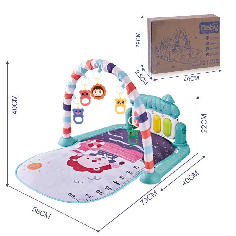 Gym Activity Unisex Playpen Water-Inflatable Puzzle Quilted Waterproof Splat Linen Neoprene Baby Play Soft Musical Sports Toy