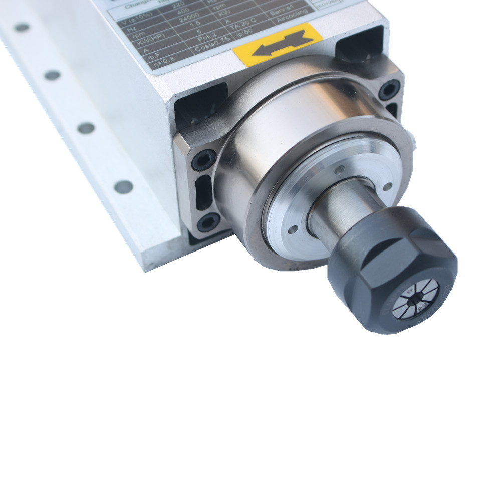 ЧПУ мотор шпинделя с воздушным охлаждением 1.5KW ER11 110V/220V/380V квадратный фланцевые для фрезерного станка с ЧПУ