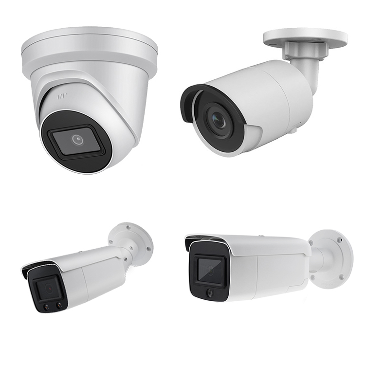 Совместимая система видеонаблюдения Hikvision, NVR OEM, 2 Мп, 4 МП, 8 Мп, 4K купольная цилиндрическая IP-камера «рыбий глаз» с POE