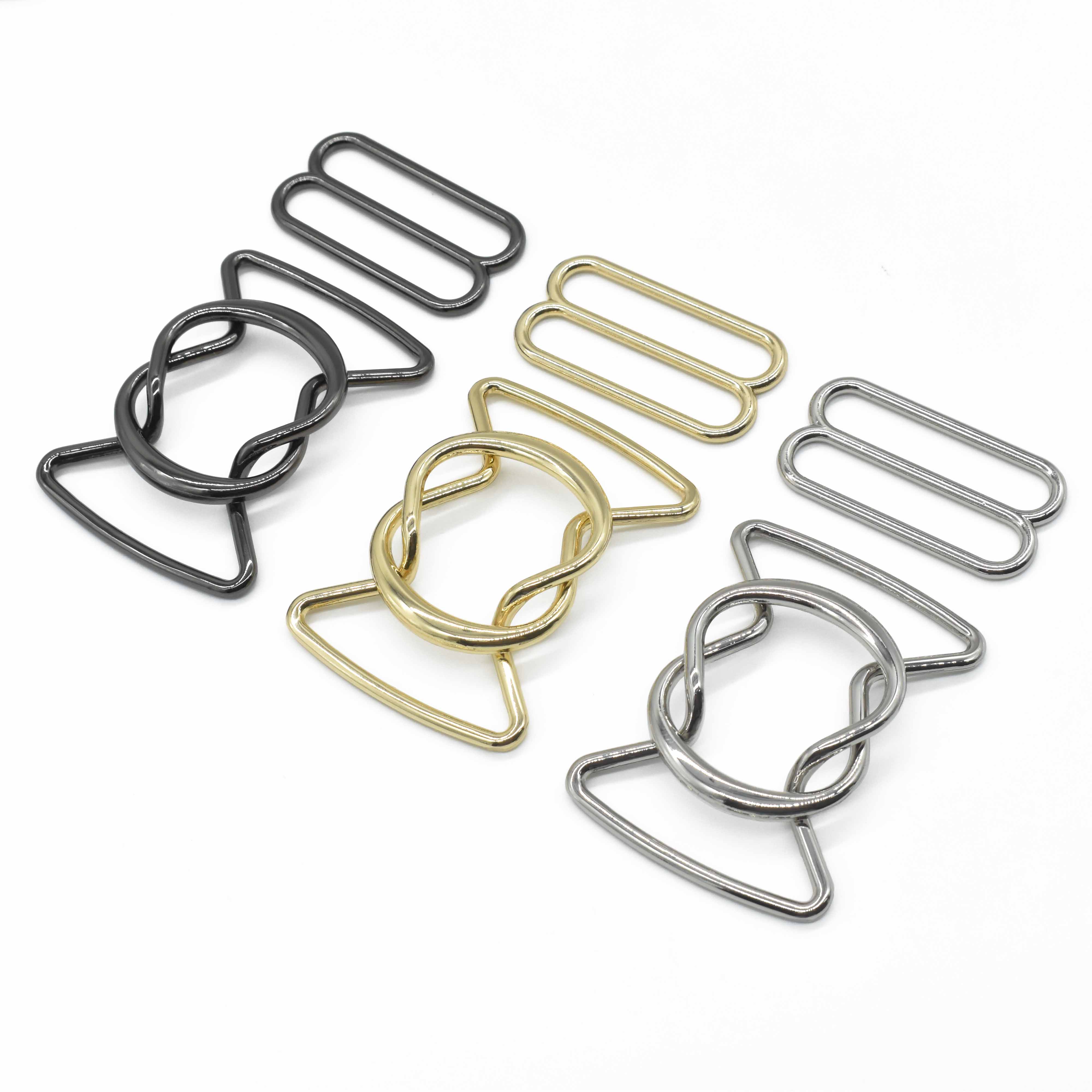 Custom 2'' Metal Interlock Buckle 50mm Gold Front Closure Buckle For Belt - Buy 2'' Interlocked Belt Buckle,Plating Fro