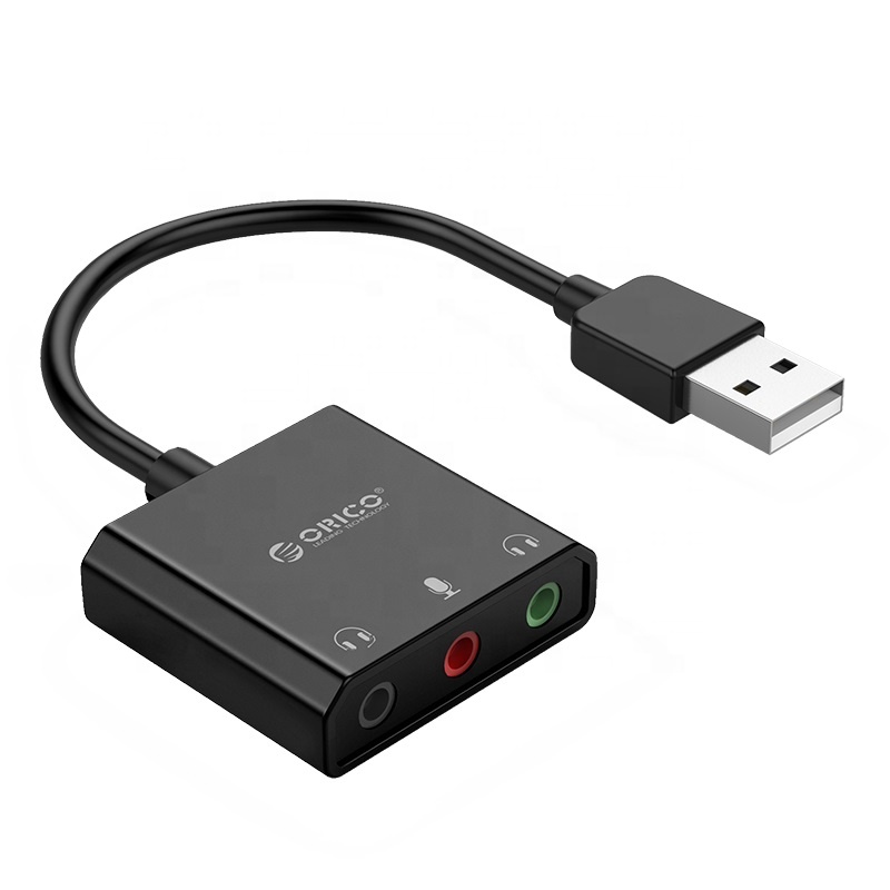 Внешняя звуковая карта USB Orico, компактный дизайн с текстурированной поверхностью-SKT3