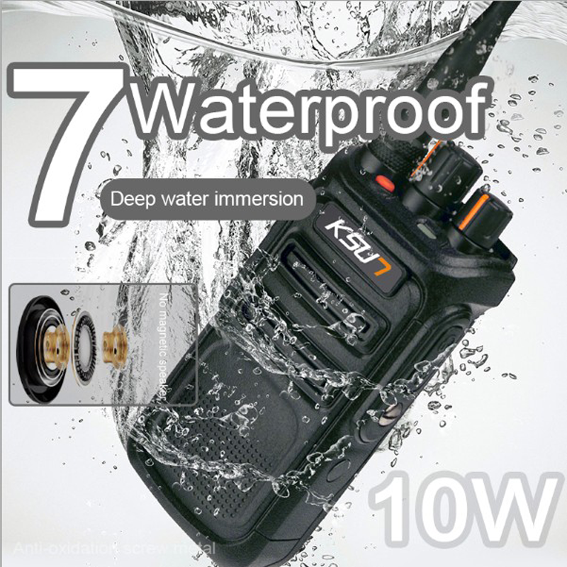 KSUN 100 км иди и болтай Walkie Talkie “иди и на открытом воздухе IP67 Водонепроницаемый 10 Вт Мощность X-P70 ручной профессиональный радио для военной/противопожарное/промышленности