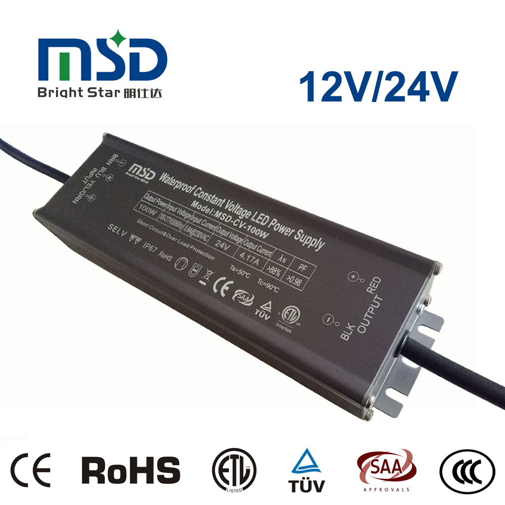 100W 24v светодиодный драйвер открытый светодиодный драйвер Водонепроницаемый Импульсный источник питания затемняющий светодиодный драйвер