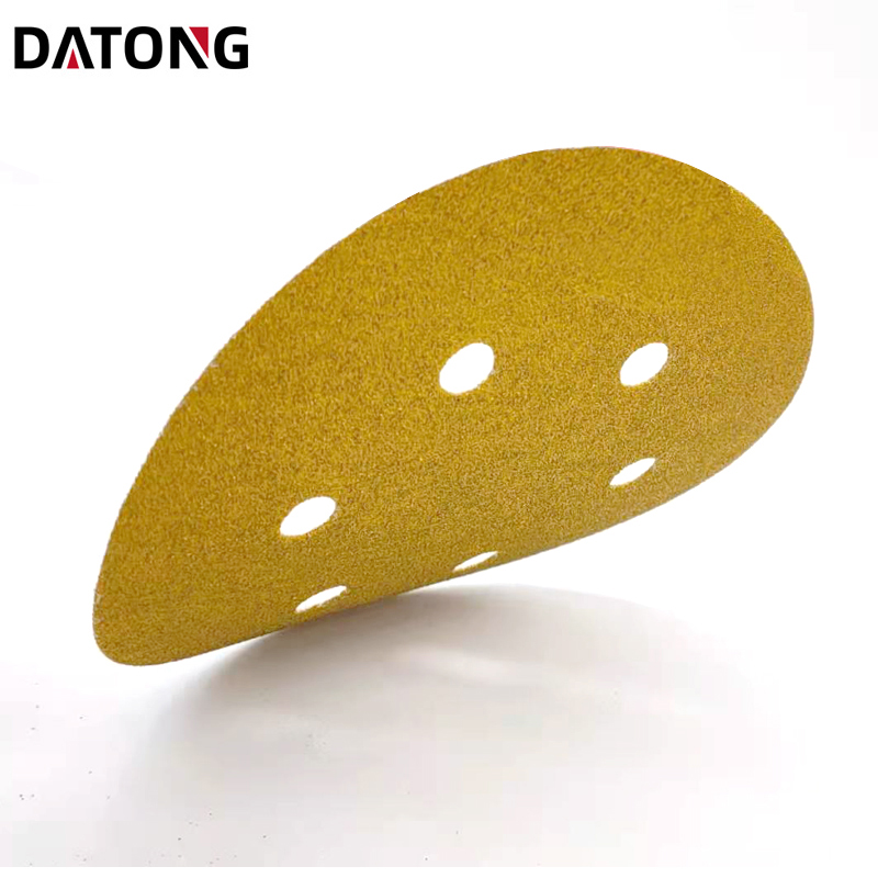 Datong factory High quality abrasives sand paper 6 inch 6 holes Grit 100 Round Ceramic yellow Sanding Disc For Metal and Wood