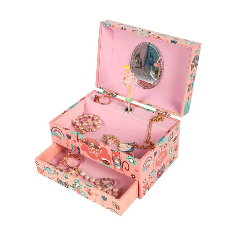 Ever Bright Free Sample Rainbow Ballet Music Box Hand Cranked Music Box For New Year Gift Kids