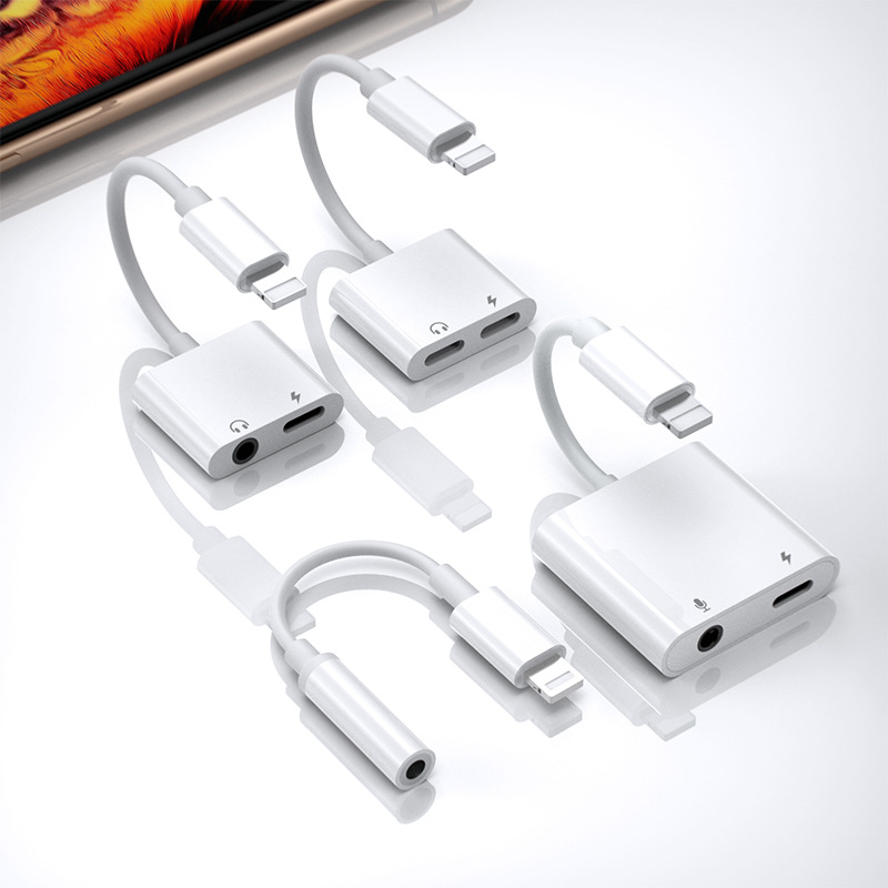 Горячая продажа и высокое качество 2 в 1 lightning телефонная розетка адаптер с аудио кабель для зарядки наушников разветвитель для apple