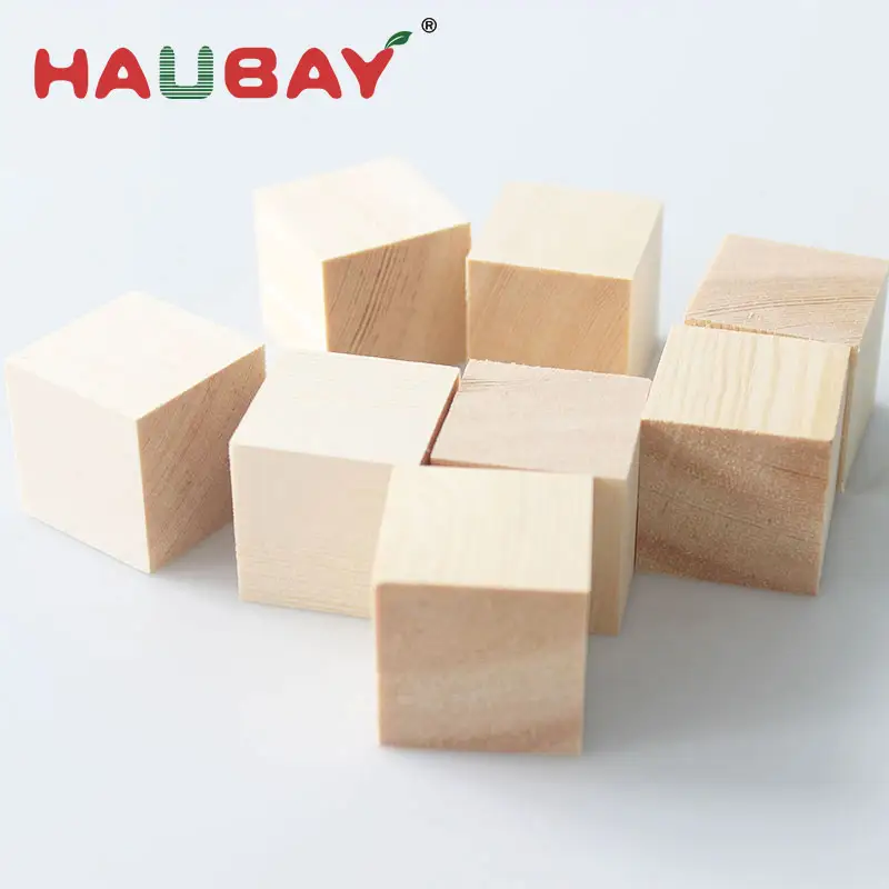 10MM 15MM 20MM 20MM 30MM Natuiral 7X7 Diy Crafts Pine Cubes Wood Squares Specification Supplier Wholesale Pine Wood Block