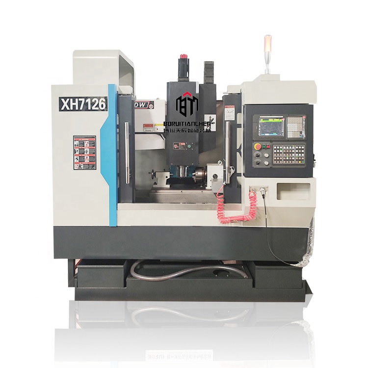 Мини Вертикальный 4 оси cnc фрезерный станок XH7126 небольшой фрезерный станок с ЧПУ (числовым программным управлением) для продажи