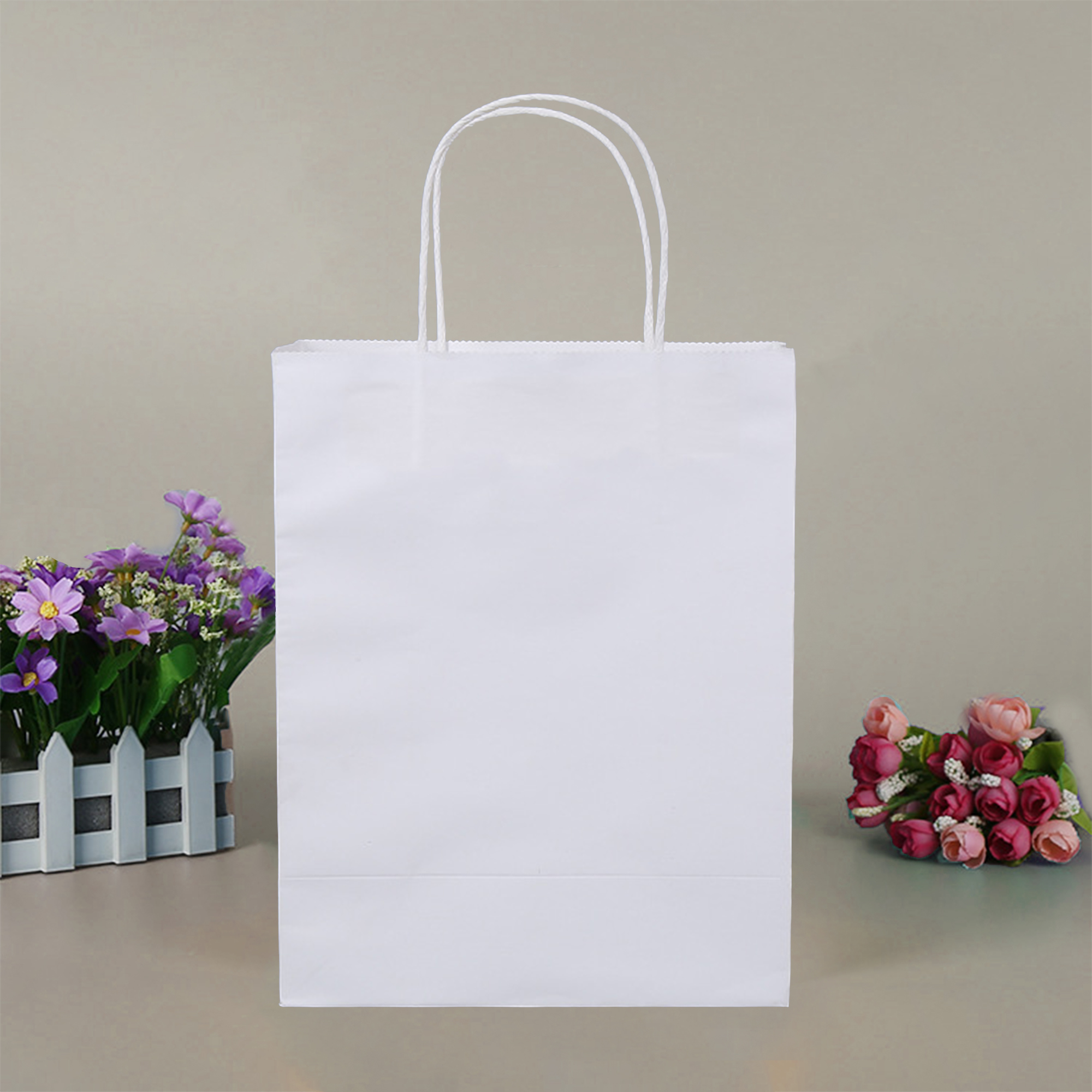 Custom Your Own Logo Take Away Carry Out Bag Restaurant Fast Food Grade Biodegradable Takeaway Kraft Paper Bag