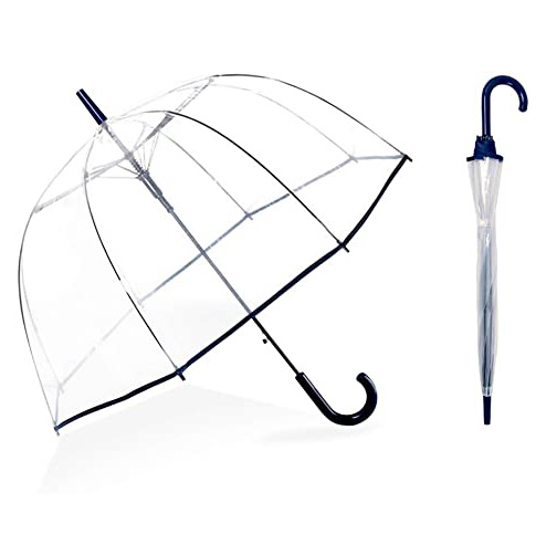 pve pe automatic open straight light weight adult transparent bubble dome umbrellas rain clear