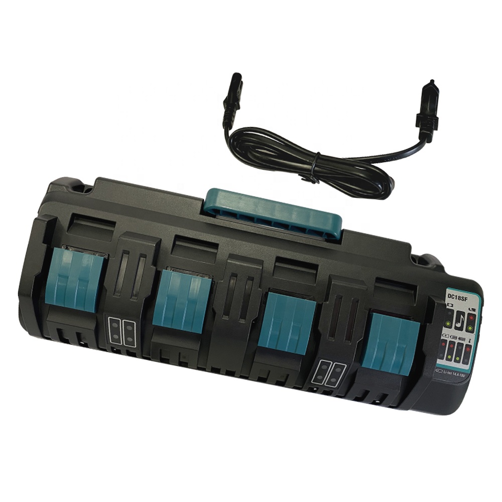 Зарядное устройство для литий-ионных аккумуляторов Makita BL1830 BL1860 DC18RC BL1430 BL1890 BL1440 DC18RD, 14,4-18 в, 4 порта