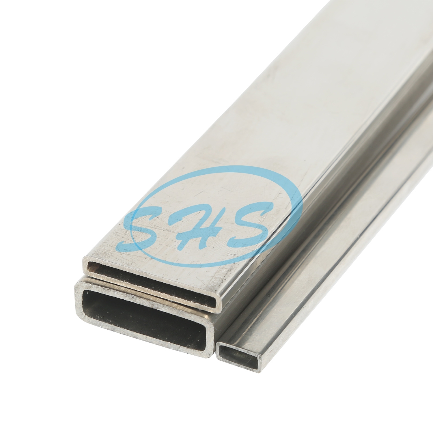 Flat Hollow Section Pipes 201 Grade Inox Flat Metal Tube 10 mm x 50 mm Rectangular Stainless Steel Pipe For Guardrail Posts