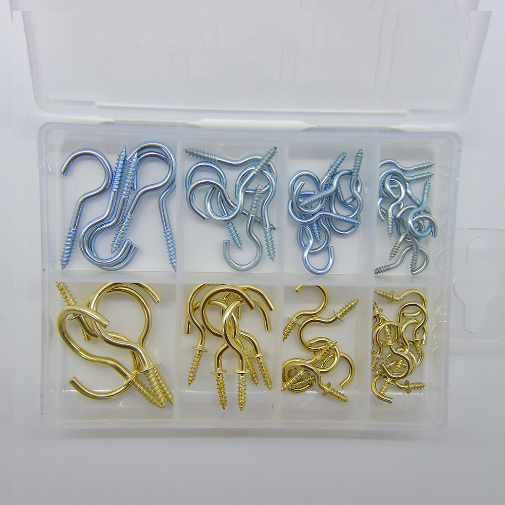Amazon Hot Selling Style Photo Frame Hanging Open Eye Cup set Hook Screw Wall Hooks