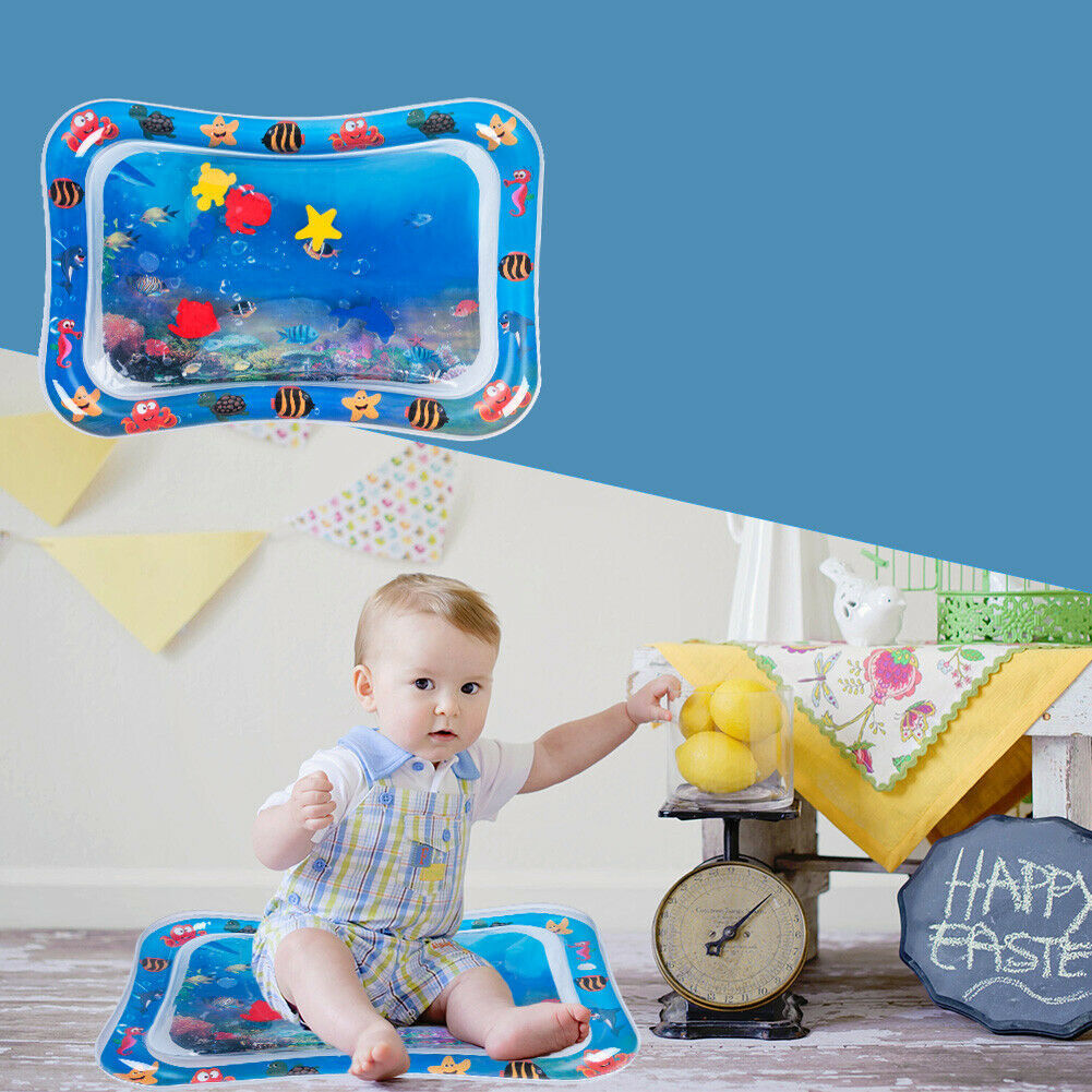 tummy time premium baby inflatable water play mat for kids with box and pump