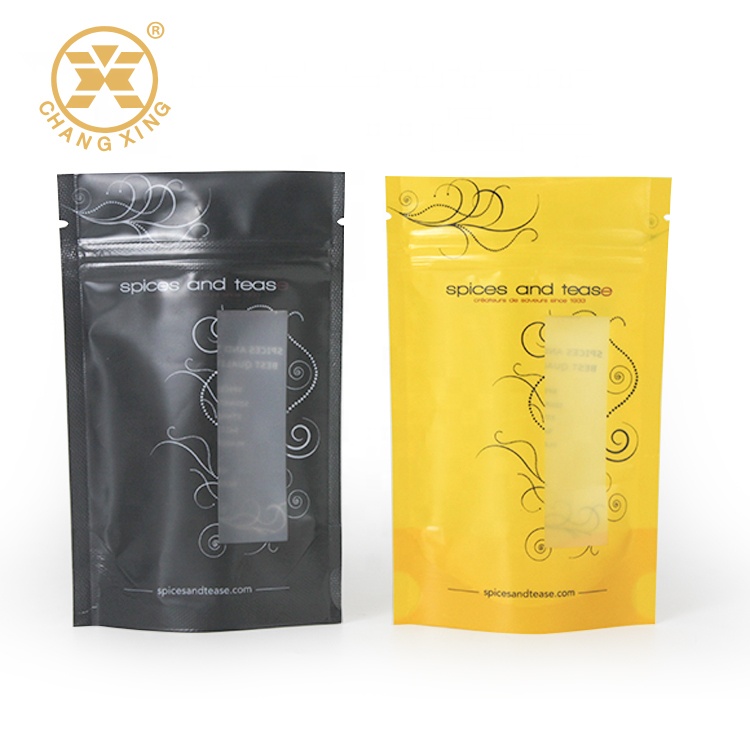 Clear Window 250g Spices Seasoning Packaging Bag Custom Printing Stand Up Pouch Food Packing Bags For Seasoning