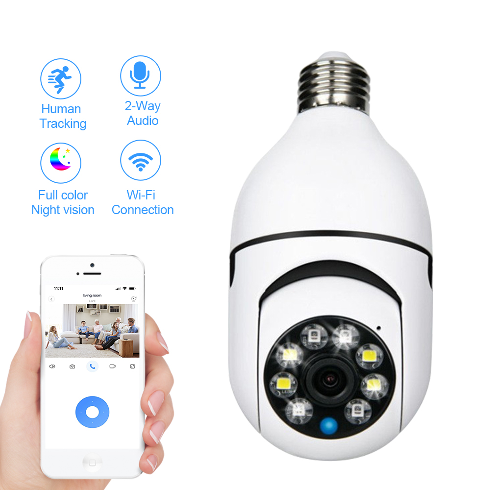 360 панорамный TUYA bombillo камара-де-seguridad cctv умный дом безопасности ip беспроводной лампочка Wi-Fi в виде лампочки 360 градусов