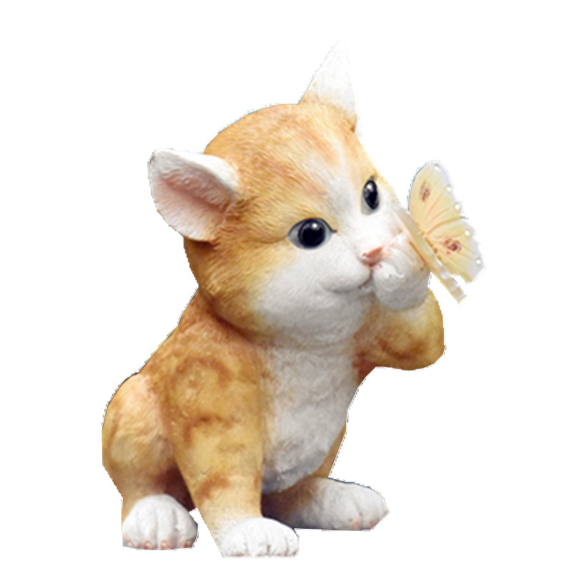 Outdoor courtyard creative cute cat decor home and garden decoration
