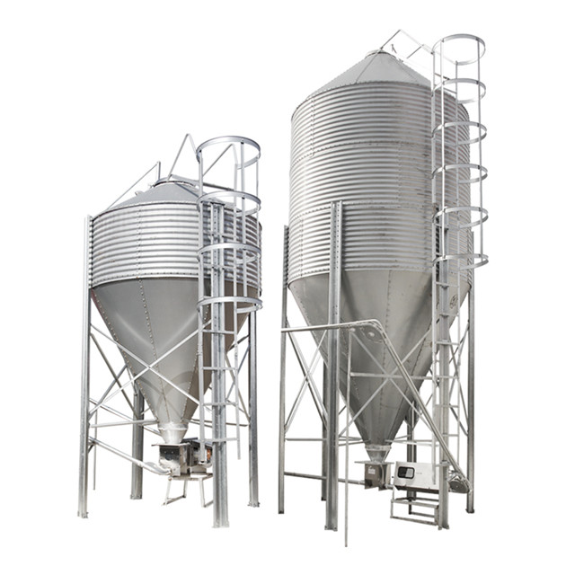 Automatic pig farm with feeding tower and feeding line
