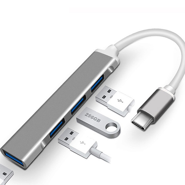 4 в 1 многопортовый USB 3,0 на 4 порта USB 3,0 адаптер из алюминиевого сплава для передачи данных через компьютер USB-концентратор адаптер