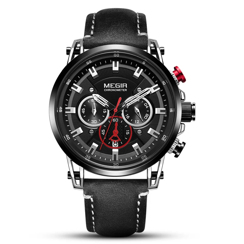 Новый продукт Megir Relojes Hombre Кварцевые спортивные часы с логотипом на заказ мужские наручные часы