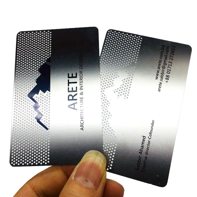 Custom Printing Name Logo Luxury Business Stainless Steel Metal Card, VIP Thank You Card, Credit Visit Gift Cards