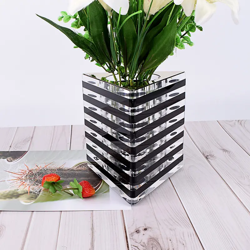 Luxury Nordic Vase Irregular Glasses Crystal Vases Wedding Acrylic Vase For Weddings Flowers