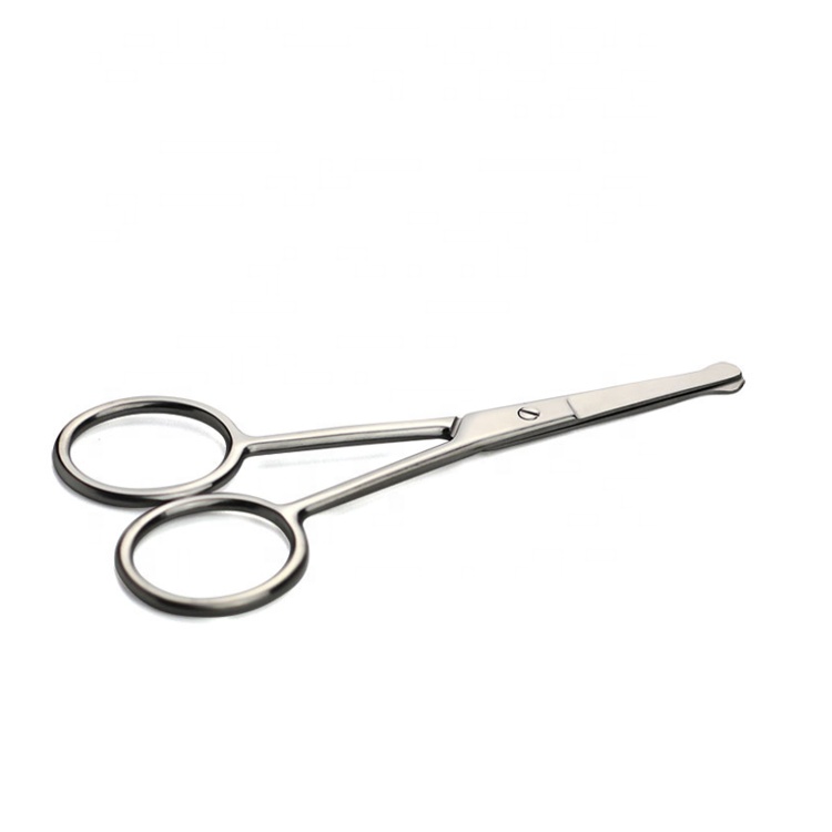 2 шт. набор зеркальной отделки нержавеющая сталь прочный бровей Scissor Детская безопасность Нос волос триммер