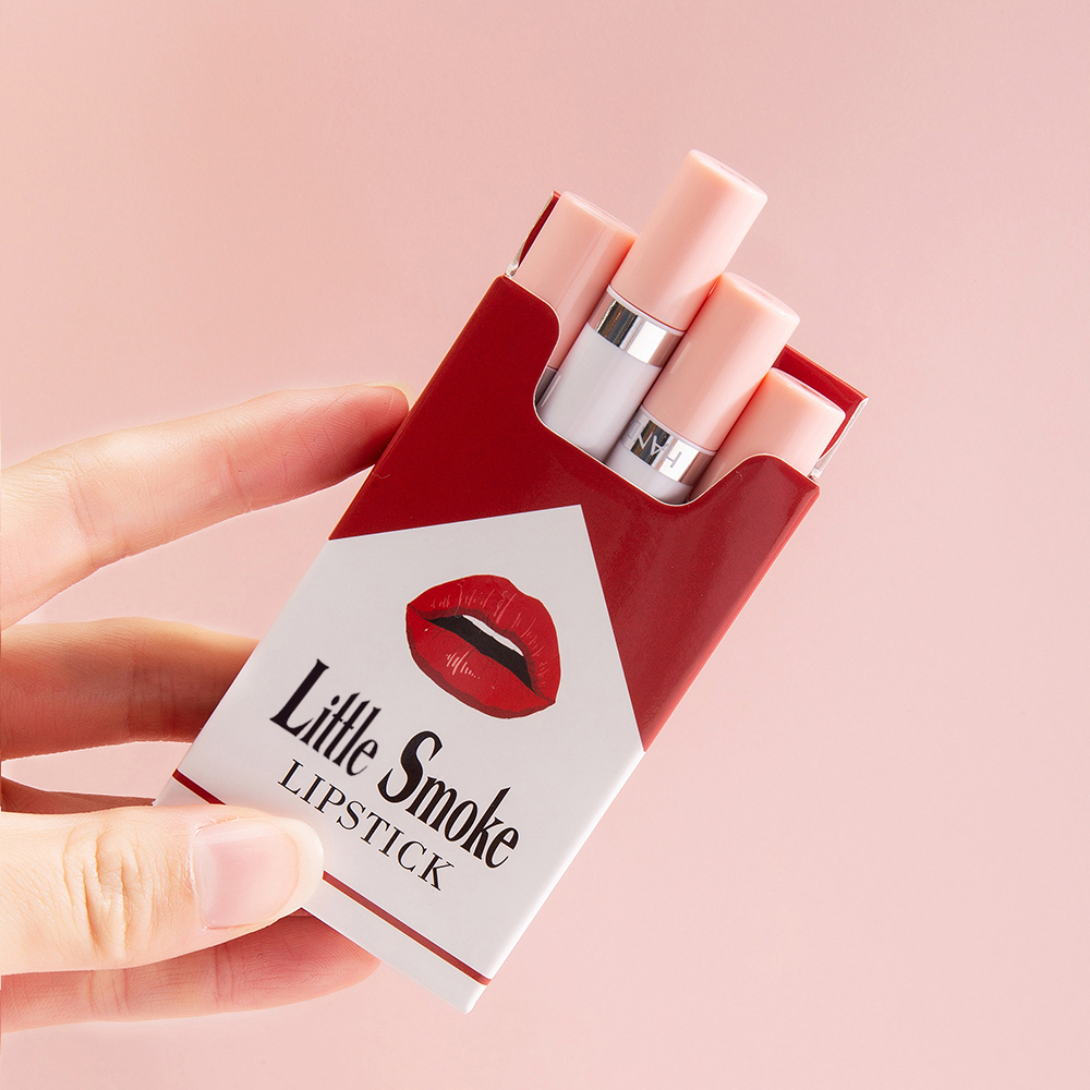 Губная помада little smoke в комплекте, губная помада для начинающих цвета, гладкая Увлажняющая губная помада