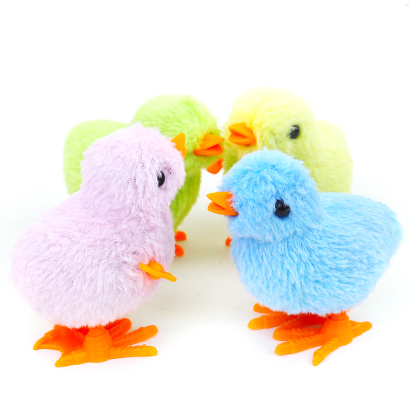 children's birthday baby chick children's toys on the chain will move creative Wind up toy chicken