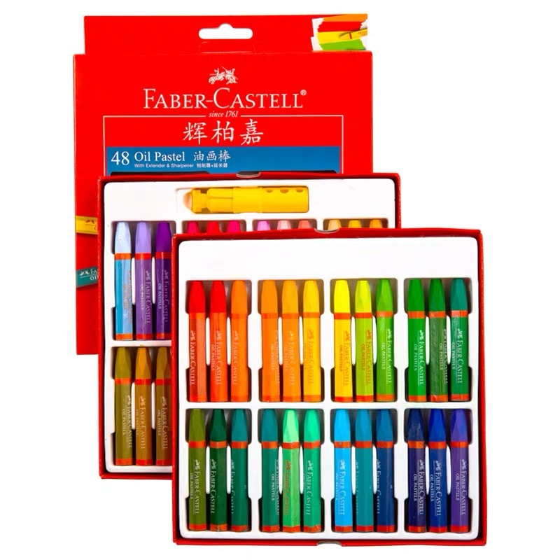 Hot sale FABER-CASTELL triangular erasable crayons custom 24 Color painting stick set kids crayons