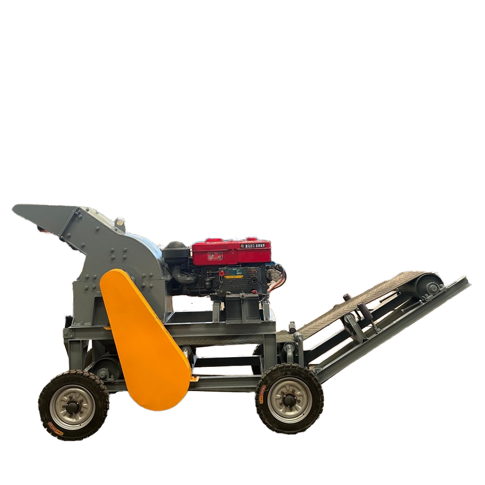 Mini Portable Iron Scrap Crusher Machine Hammer Crusher Crush Mining Ore Manufacturing Plant Construction Engine Gear