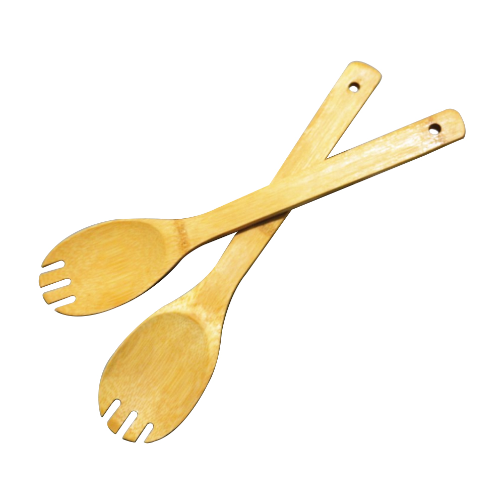 Kitchen Salad Tool Dining Accessories Reusable Salad Servers Bamboo Salad Spoon