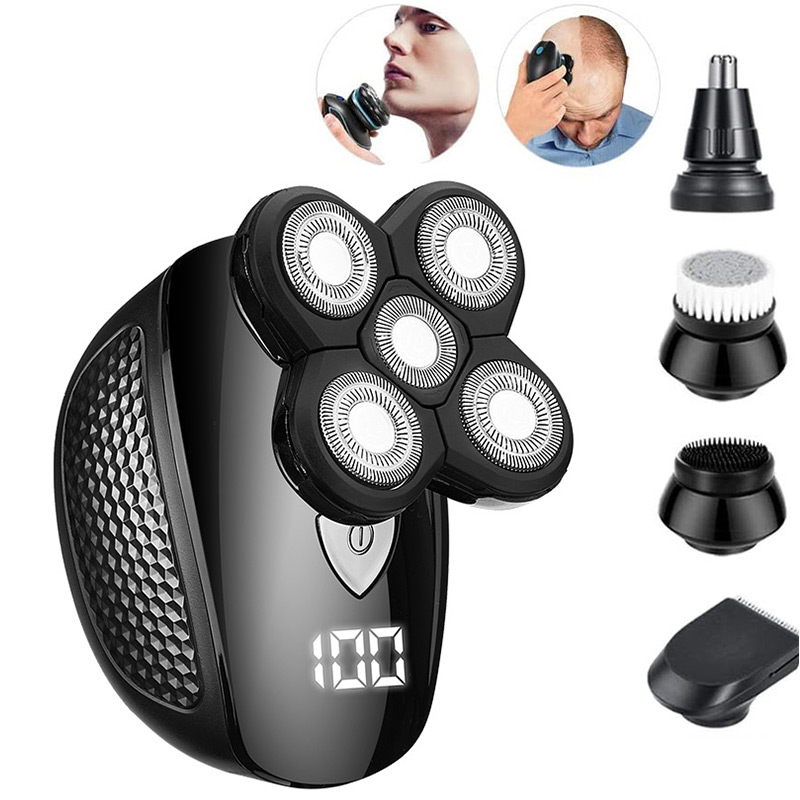Suttik 6 in 1 Good Quality Electric Multi Functional Grooming Set Trimmers Men Lcd Display Waterproof Beard Shaver Razor