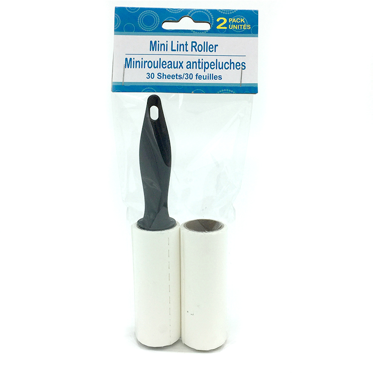 Custom Plastic Clothes Cleaning Lint Roller Sticky With Mini Handle