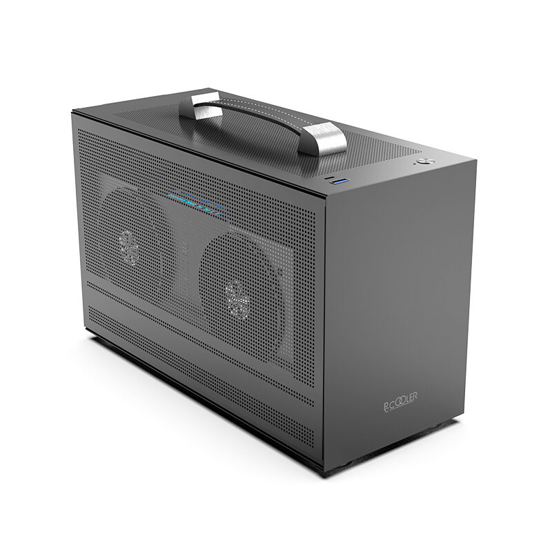 Pccooler I100 ITX мини маленький чехол полностью алюминиевый чемодан портативный HTPC Настольный компьютер пустой корпус ПК игровой чехол