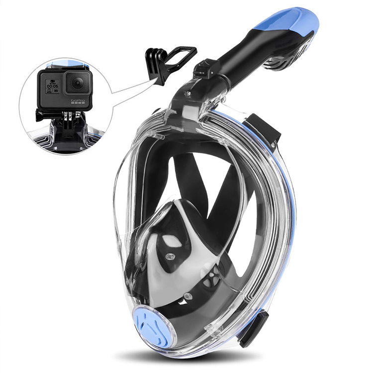Полнолицевая маска для подводного плавания Gopro, маска для дайвинга с углом обзора 180 градусов, плавательные маски, жидкий силиконовый набор для подводного плавания с аквалангом