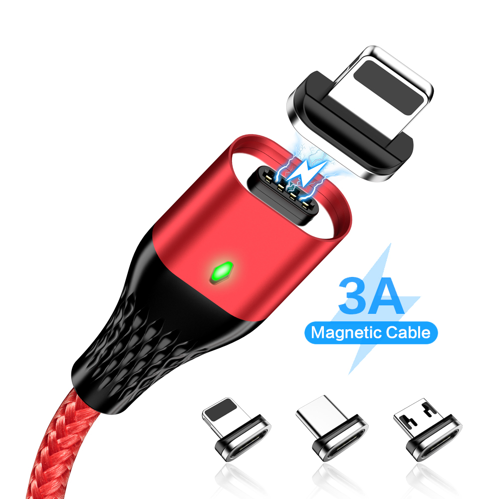 1 образец, высокое качество, FLOVEME прочный мобильный телефон Micro Usb Тип C мульти 3 в 1 3A Магнитный кабель для быстрой зарядки и передачи данных