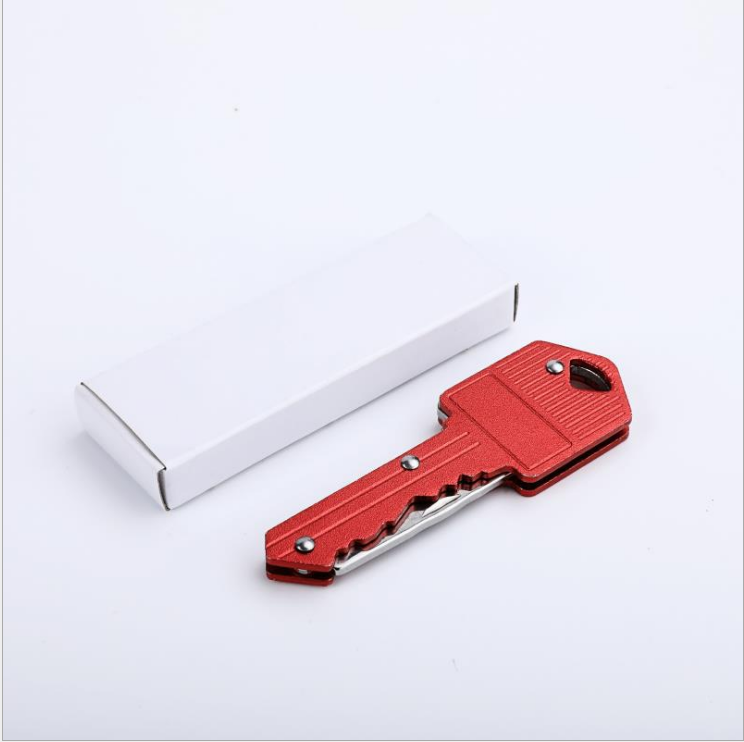 Mini Pocket Colorful Survival Key Knife Folding Key Shaped Knife Self Defense Knives