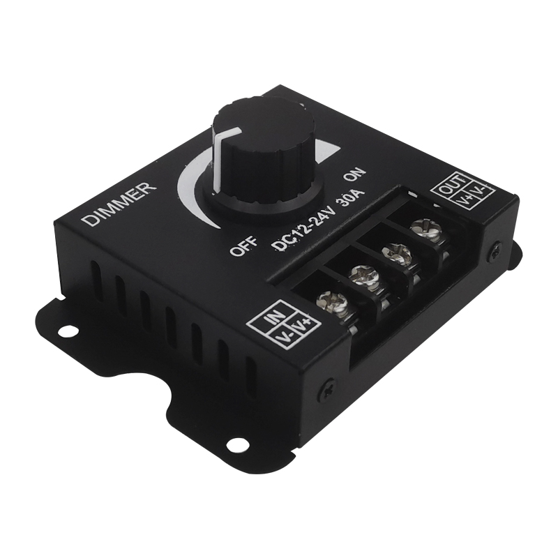 DC12V 24V 30A черная ручка бесплатно послана по срочной доставке Одноместный Цвет Светодиодная лента LED светильник Диммер переключатель регулировки яркости ручной поворотный регулятор