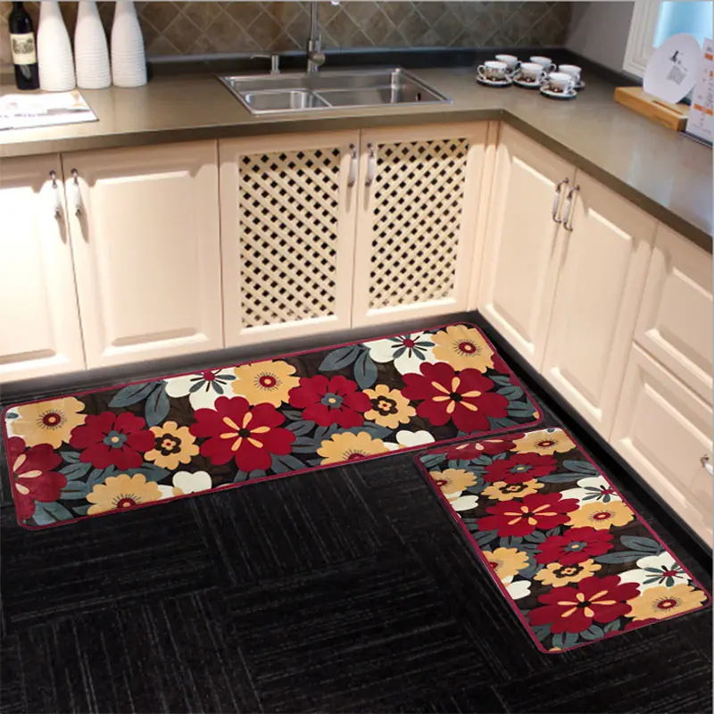 Custom wholesale high quality low cost flannel kitchen mat