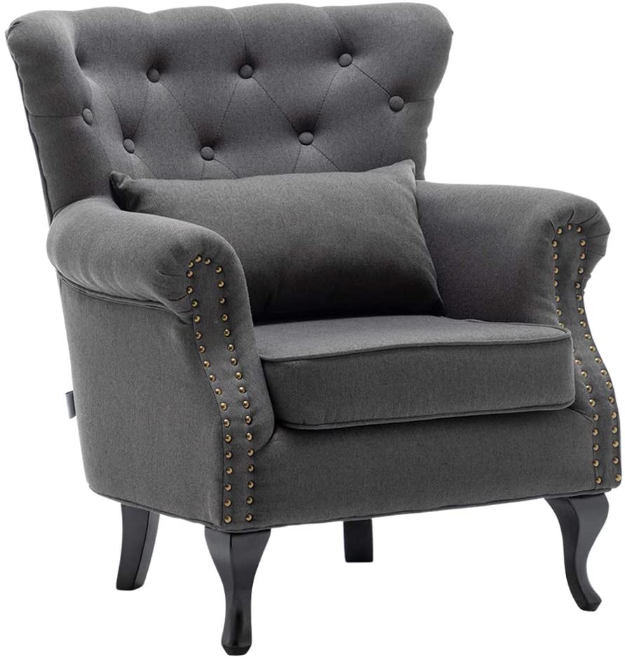 Cheap Classical European Furniture Leisure Accent Single Chairs Living Room Yellow Armchair